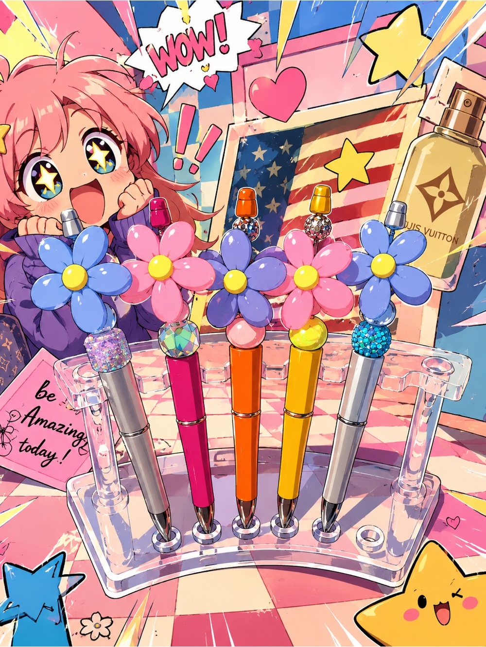 Floral Top Pen
